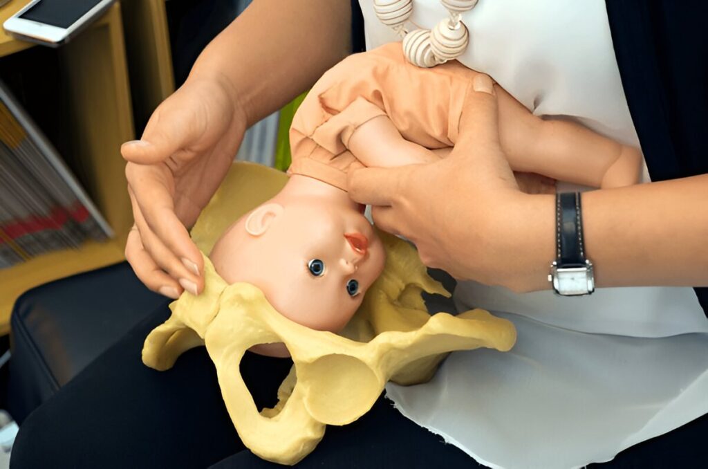 Anatomiemodell mit Babypuppe